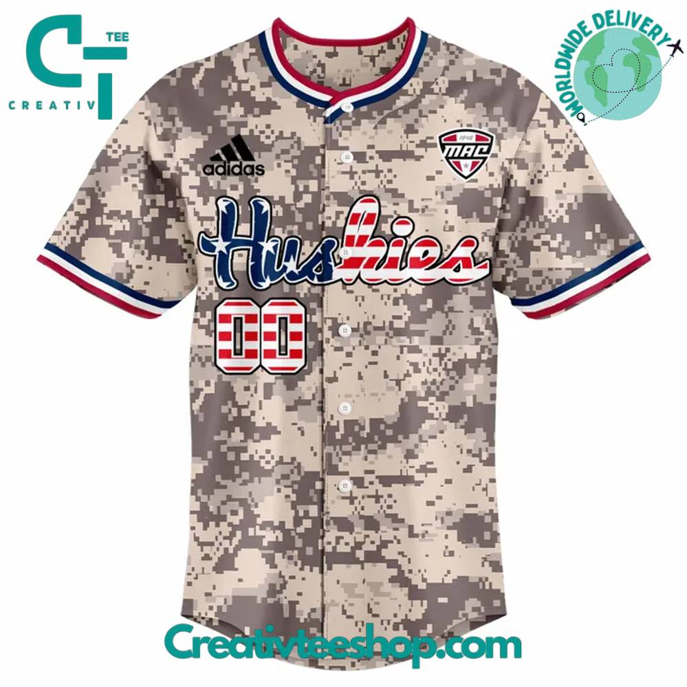 Northern Illinois Huskies Special Camo Baseball Jersey - Image 2