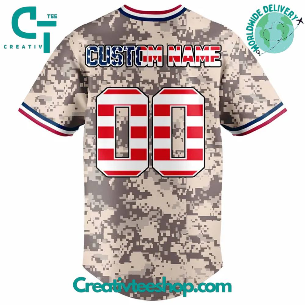 Northern Illinois Huskies Special Camo Baseball Jersey - Image 3