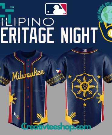 Milwaukee Brewers Filipino Heritage Night Special Baseball Jersey
