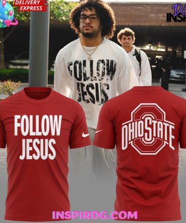 Ohio State Buckeyes Follow Jesus 2024 Red T-Shirt
