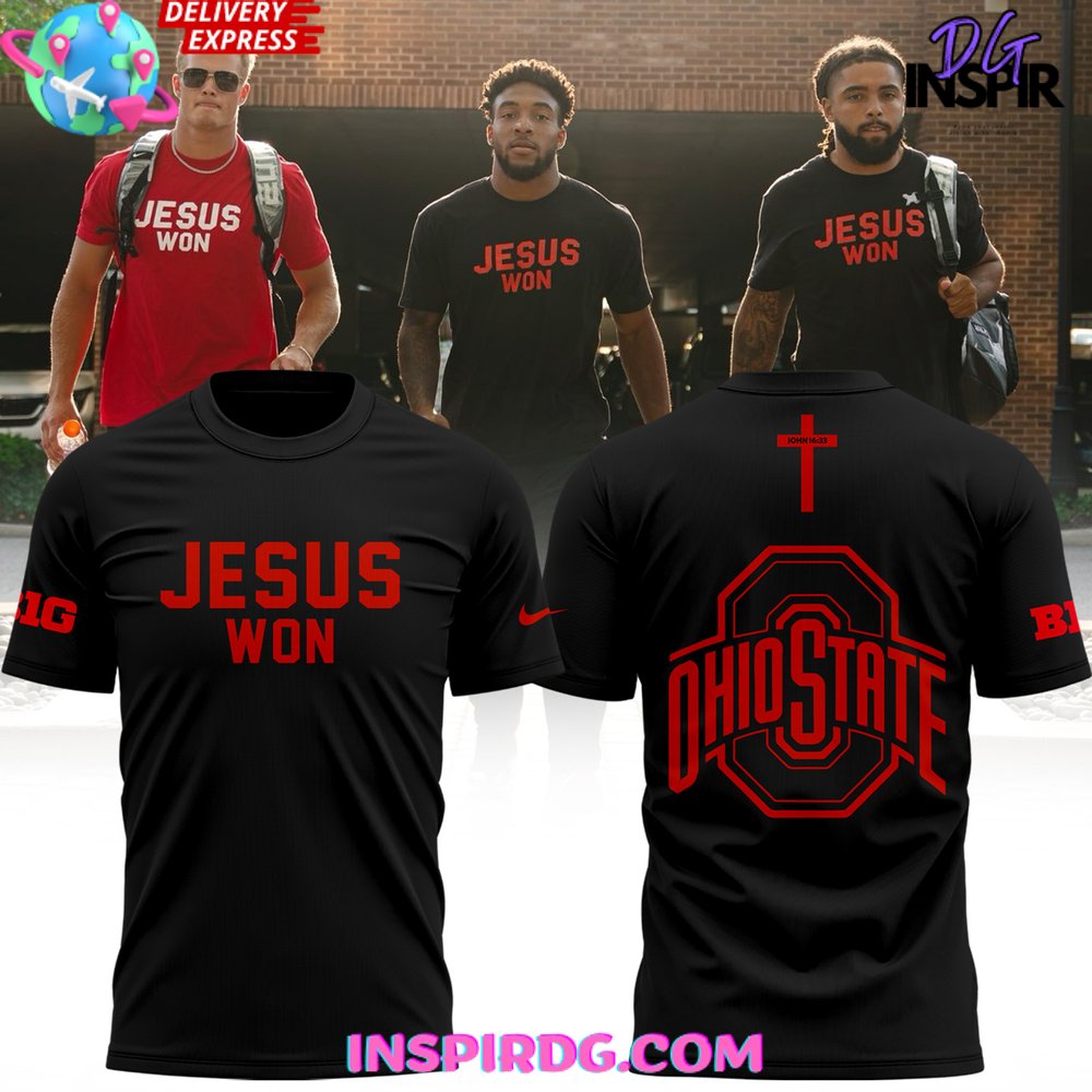 Ohio State Football Jesus Won Victory 2024 T-Shirt