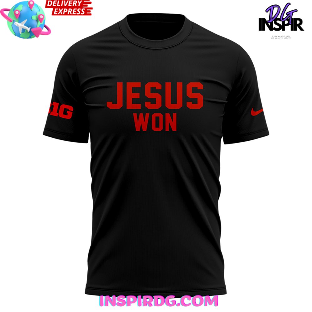 Ohio State Football Jesus Won Victory 2024 T-Shirt - Image 2