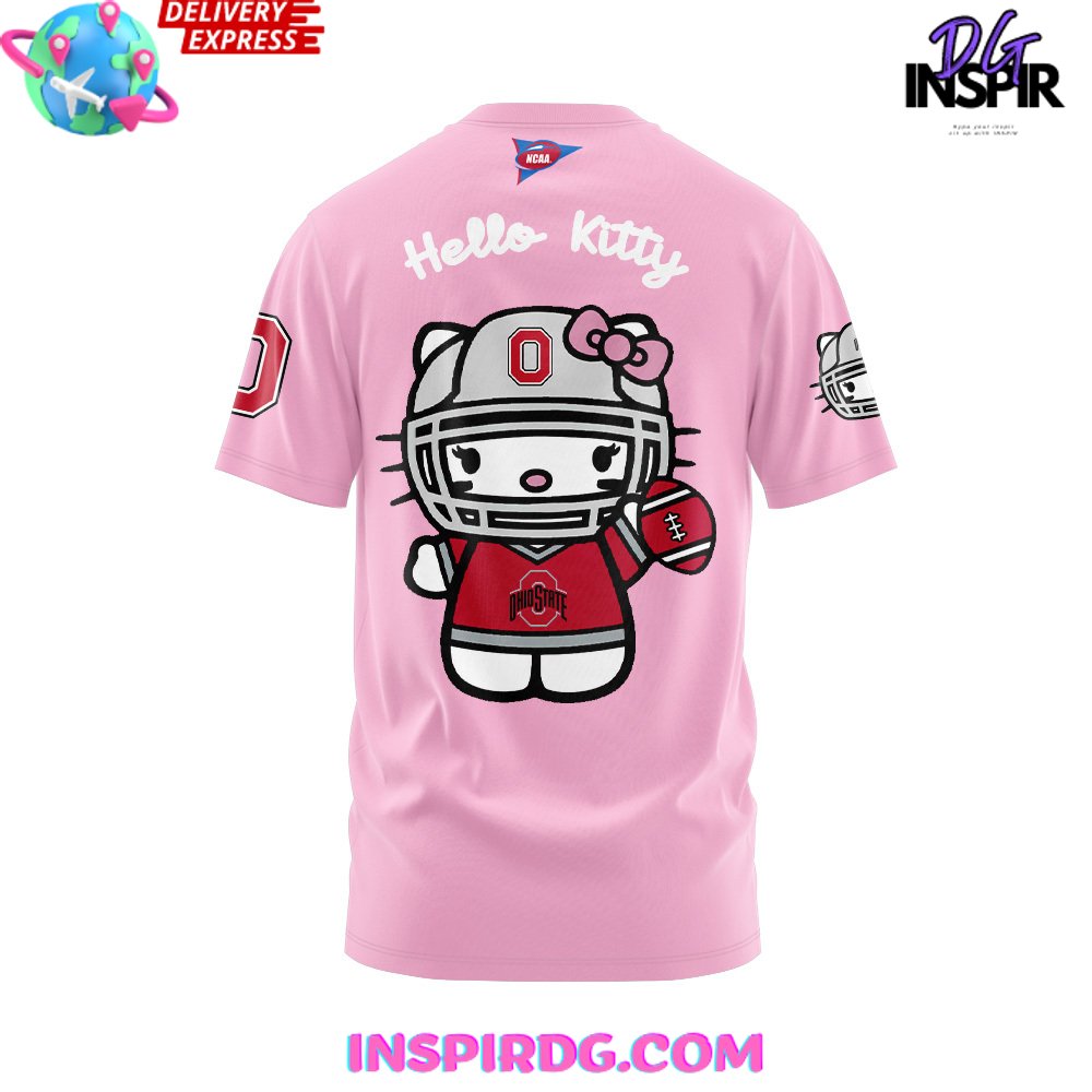 Ohio State Football X Hello Kitty T-Shirt - Image 3