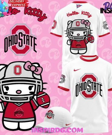 Ohio State Football X Hello Kitty White T-Shirt