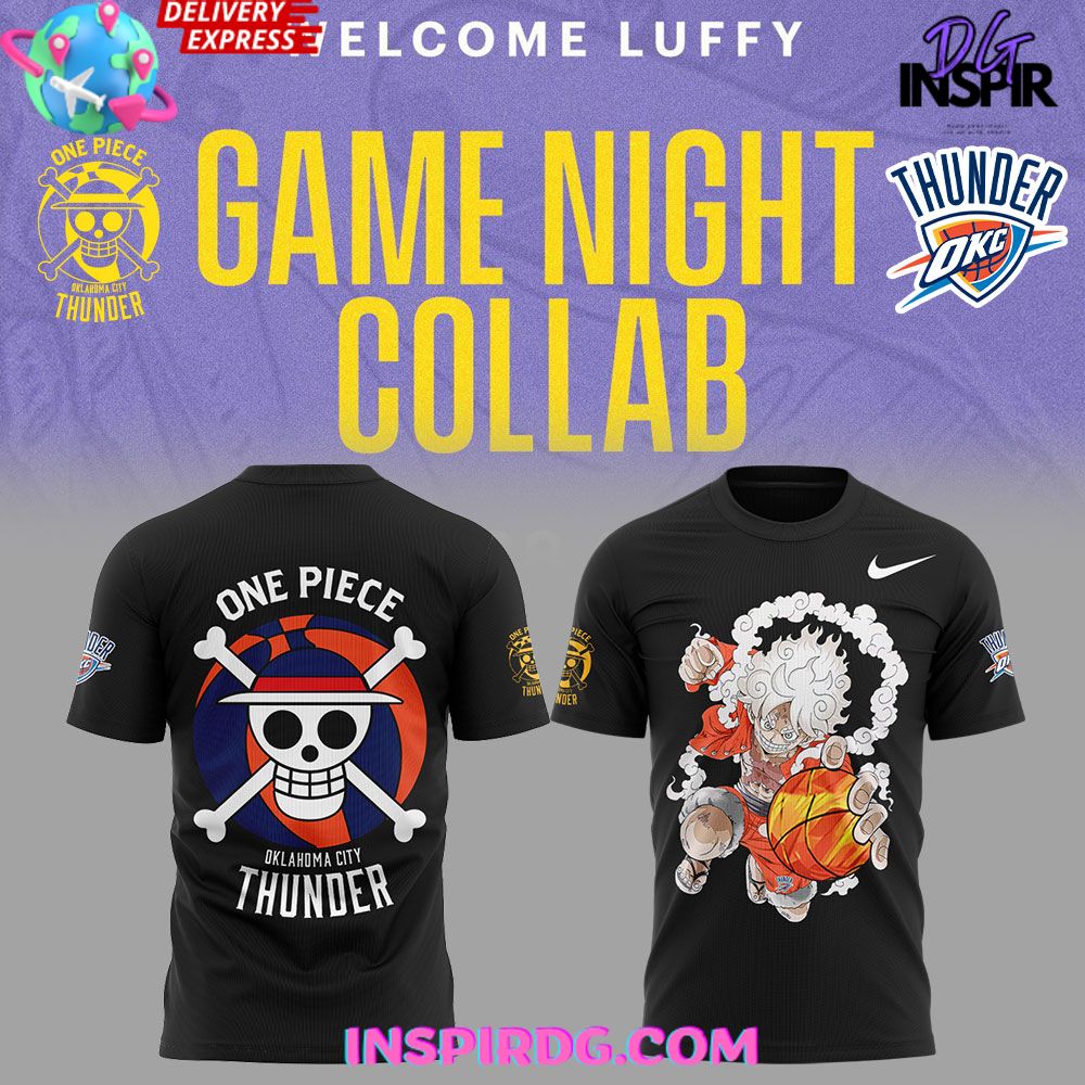 Oklahoma City Thunder X One Piece Luffy Gear 5 T-Shirt