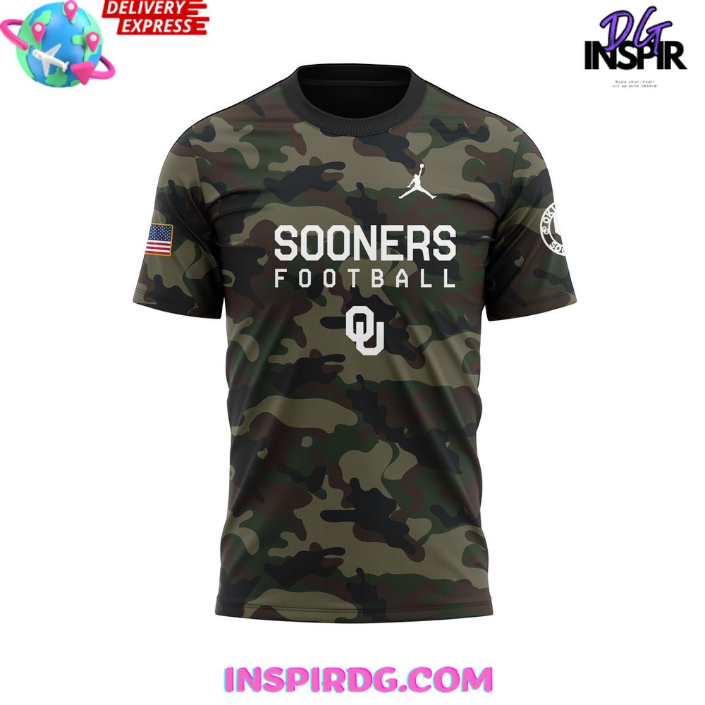 Oklahoma Sooners Military 2024 Camo T-Shirt - Image 2
