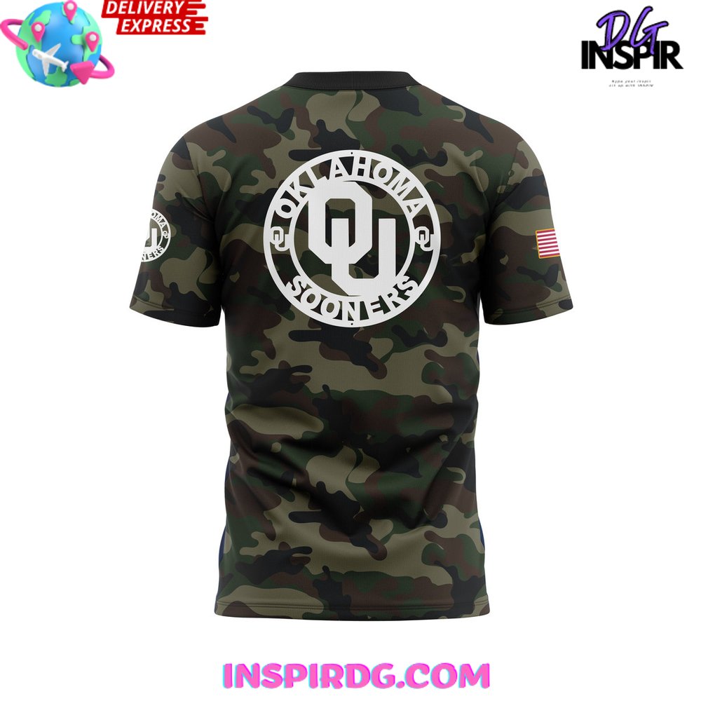 Oklahoma Sooners Military 2024 Camo T-Shirt - Image 3