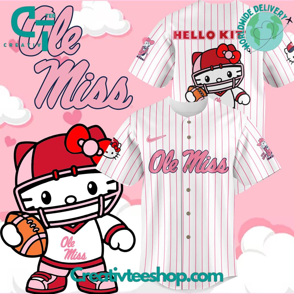 Ole Miss Rebels Football X Hello Kitty Stripes Jersey