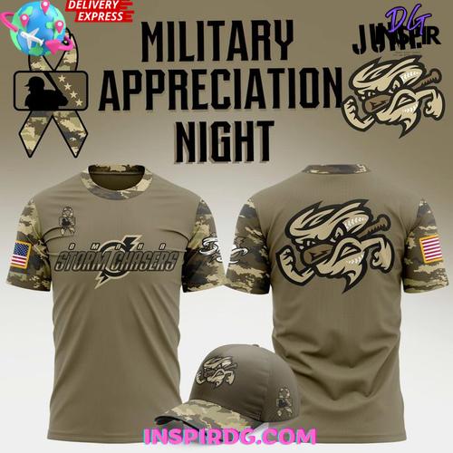 Omaha Storm Chasers Military Appreciation Night 2025 Shirt Collection - Image 4