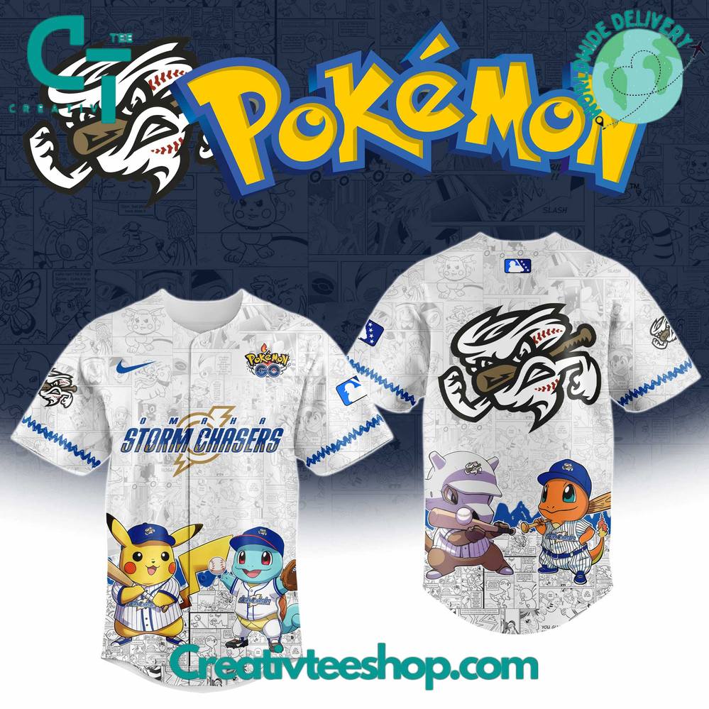 Omaha Storm Chasers X Pokemon Go Special Baseball Jersey