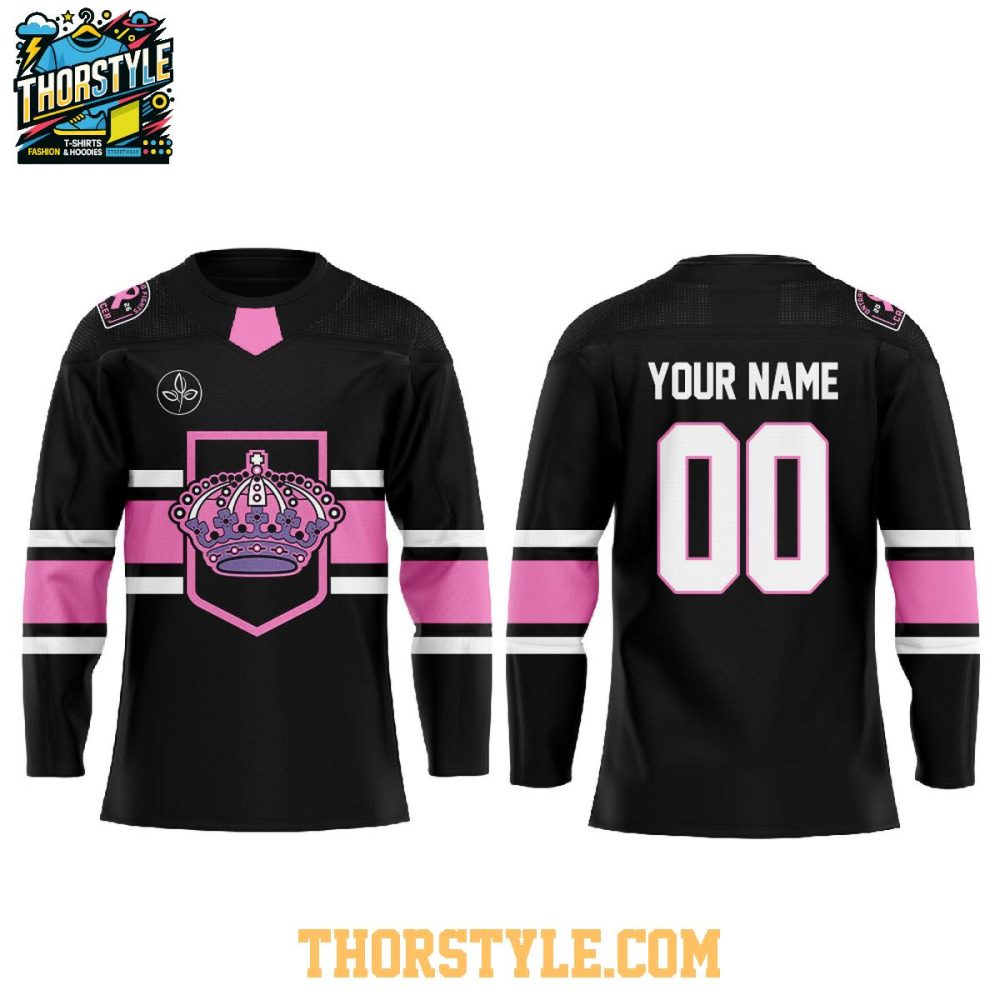 Ontario Reign Pink In The Rink 2026 Fight Cancer Night Personalized Hockey Jersey - Image 2