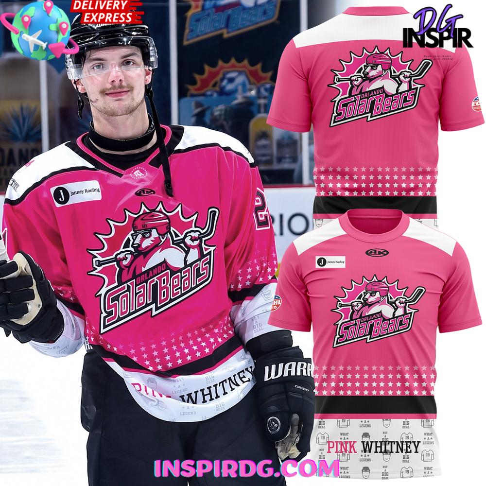 Orlando Solar Bears Pink Whitney 2025 Shirt Collection