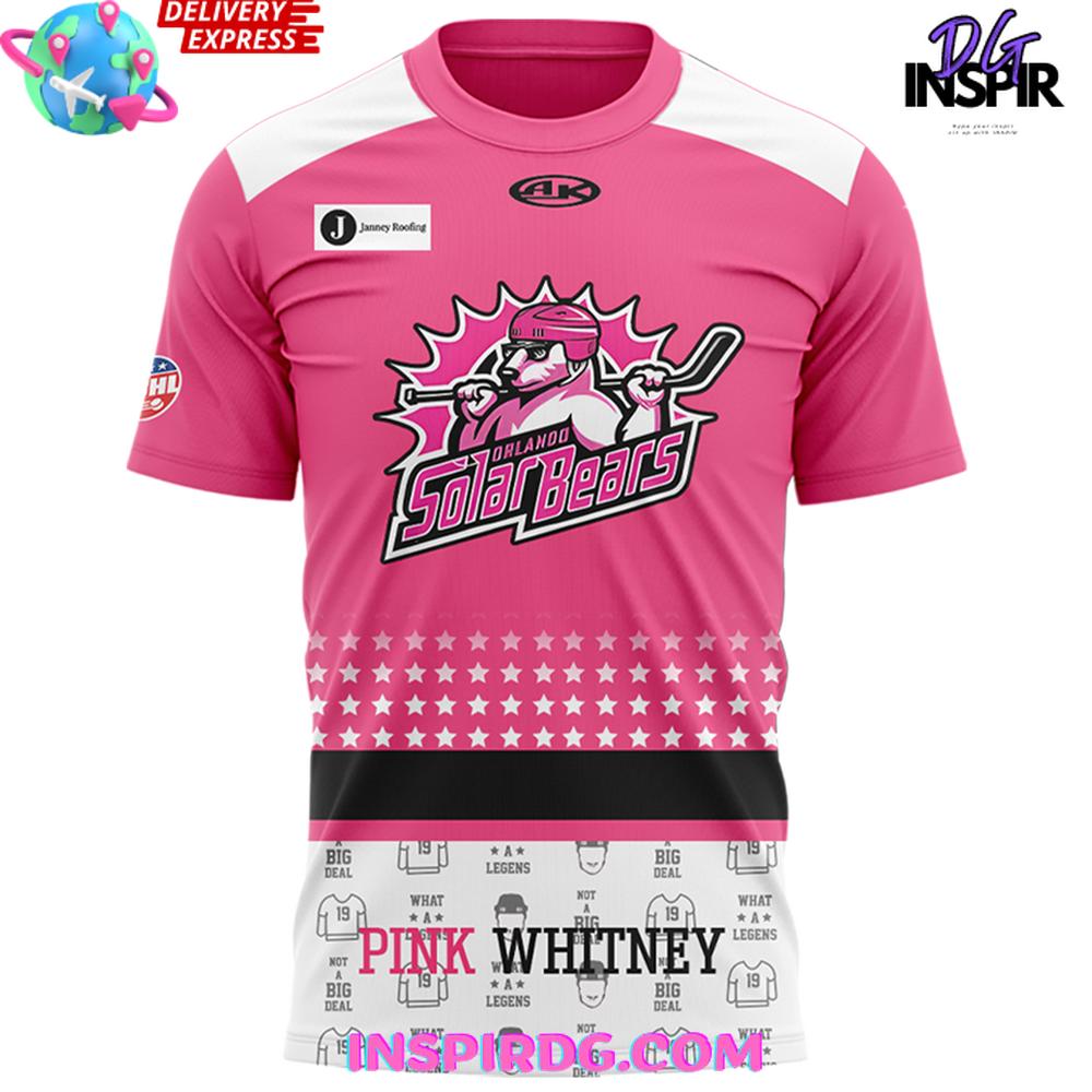 Orlando Solar Bears Pink Whitney 2025 Shirt Collection - Image 2