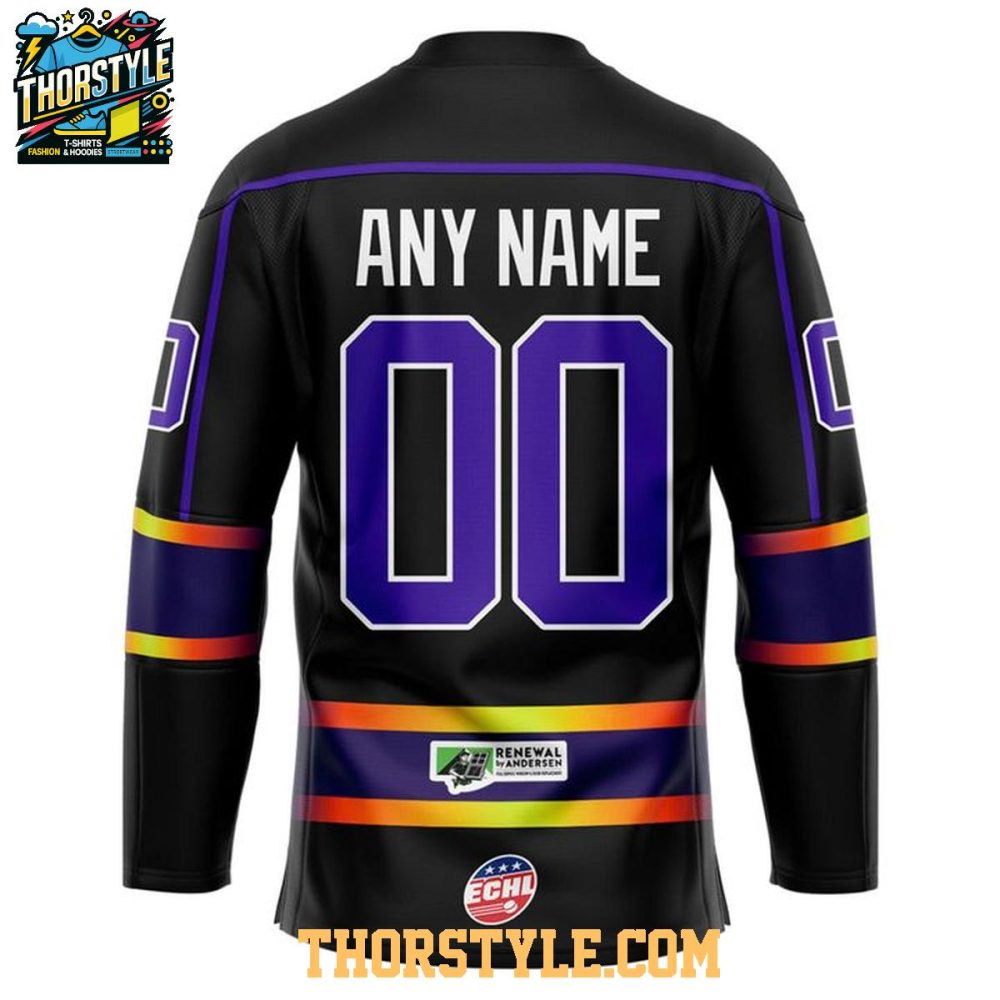 Orlando Solar Bears Pride Night 2026 Rainbow Heart Personalized Hockey Jersey - Image 3