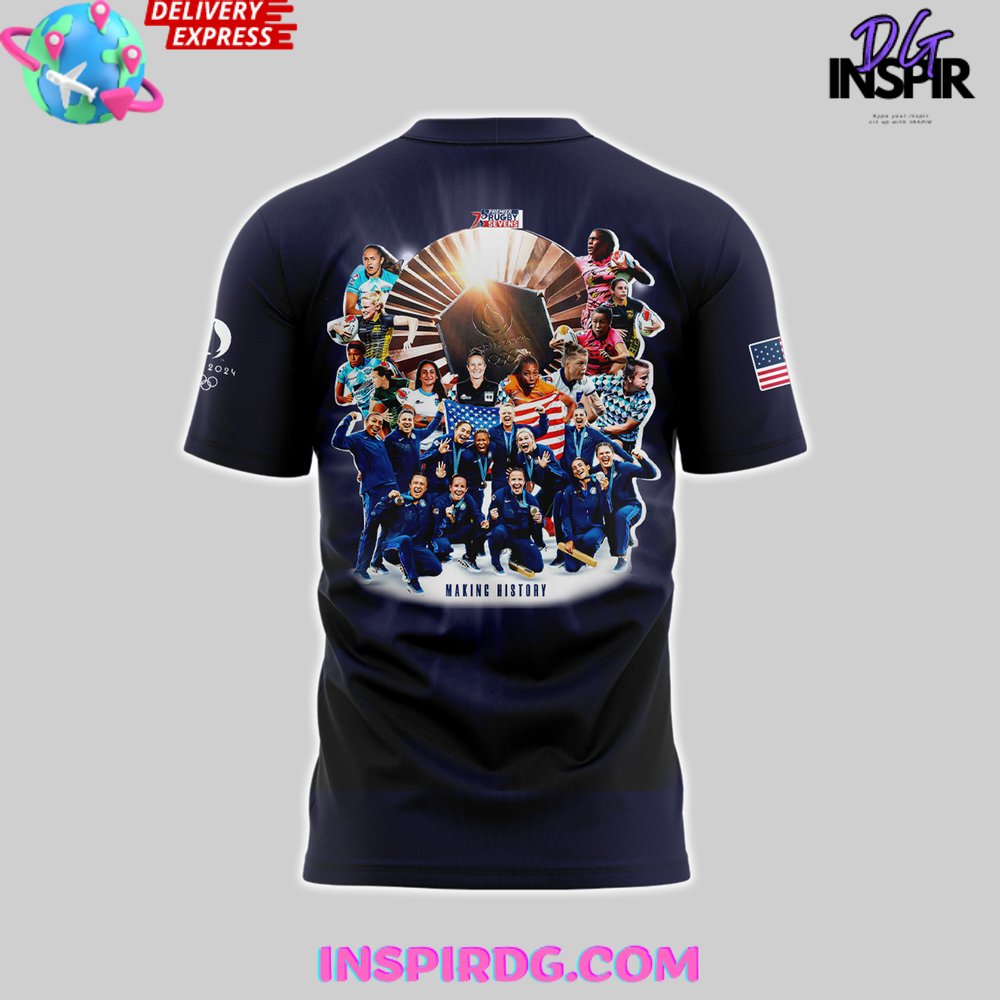 Olympic Paris 2024 Usa Team T-Shirt - Image 3