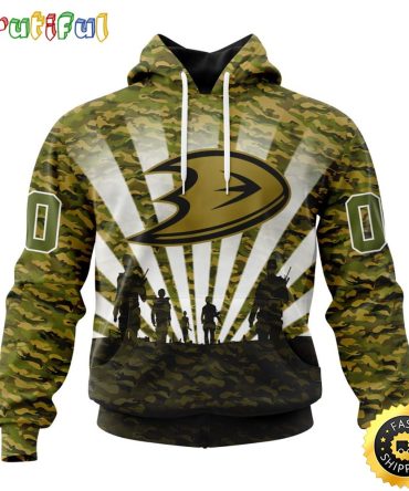 Personalized Nhl Anaheim Ducks All Over Print 3D Hoodie Military Camo Kits For Veterans Day And Rememberance Day