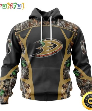 Personalized Nhl Anaheim Ducks Hoodie Special Camo Hunting Design All Over Print 3D Unisex Hoodie