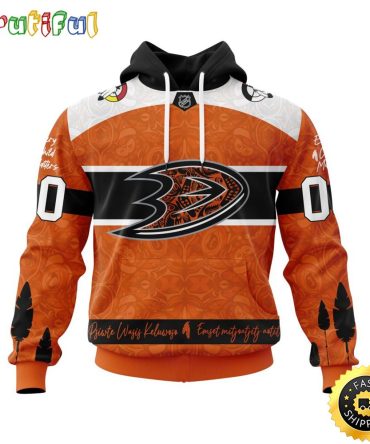 Personalized Nhl Anaheim Ducks Hoodie Specialized Design Support Child Lives Matter All Over Print 3D Hoodie Unisex