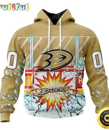 Personalized Nhl Anaheim Ducks Hoodie With Ice Hockey Arena 3D Hoodie Unisex Tshirt Hoodie