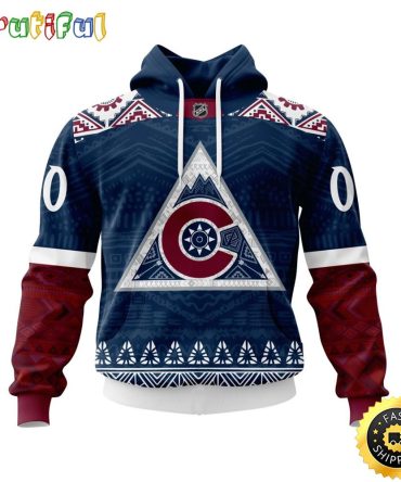Personalized Nhl Colorado Avalanche Hoodie Specialized Native Concepts All Over Print 3D Hoodie Unisex