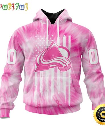 Personalized Nhl Colorado Avalanche Special Pink Tie-Dye All Over Print 3D Hoodie Unisex Hoodie Tshirt Sweatshirt