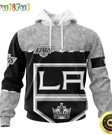 Personalized Nhl Los Angeles Kings Hoodie Specialized Hockey With Paisley All Over Print Hoodie Unisex Tshirt Hoodie
