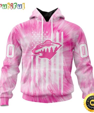 Personalized Nhl Minnesota Wild Special Pink Tie-Dye All Over Print 3D Hoodie Unisex Hoodie Tshirt Sweatshirt
