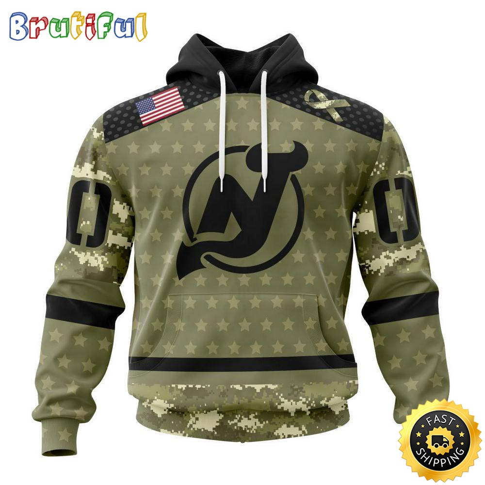 Personalized Nhl New Jersey Devils Hoodie Special Camo Military Appreciation All Over Print 3D Hoodie Unisex Hoodie