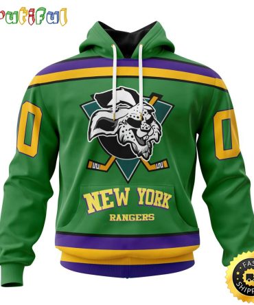 Personalized Nhl New York Rangers Hoodie Specialized Design X The Mighty Ducks All Over Print 3D Hoodie Unisex Hoodie Tshirt