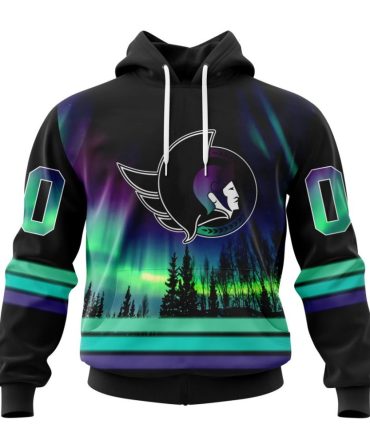 Personalized Nhl Ottawa Senators Hoodie Special Design With Northern Lights All Over Print 3D Hoodie Unisex