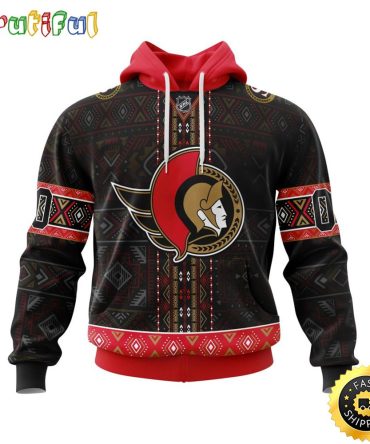 Personalized Nhl Ottawa Senators Hoodie Specialized Native Concepts All Over Print 3D Hoodie Unisex