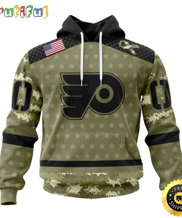 Personalized Nhl Philadelphia Flyers Hoodie Special Camo Military Appreciation All Over Print 3D Hoodie Unisex Hoodie