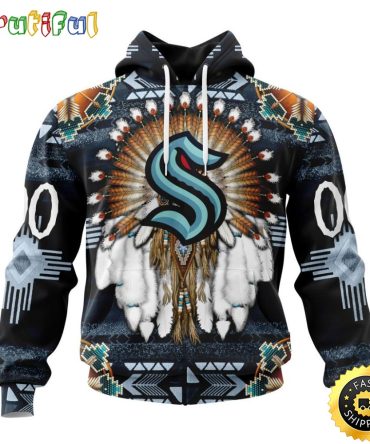 Personalized Nhl Seattle Kraken Hoodie Special Native Costume Design 3D Hoodie Unisex Tshirt Hoodie