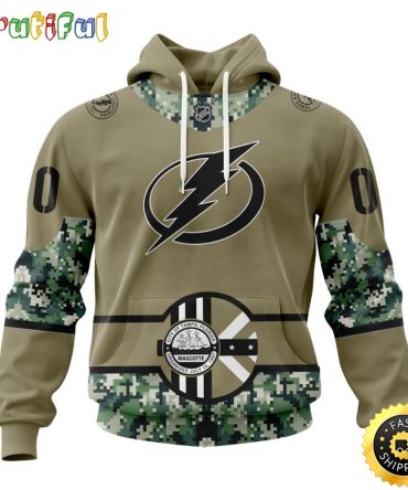 Personalized Nhl Tampa Bay Lightning Hoodie Military Camo With City Or State Flag 3D Hoodie Unisex Tshirt Hoodie