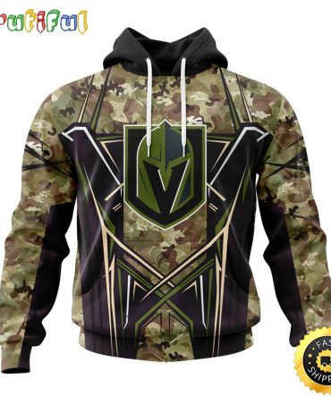 Personalized Nhl Vegas Golden Knights Hoodie Special Camo Color Design All Over Print 3D Unisex Hoodie