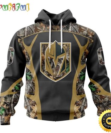 Personalized Nhl Vegas Golden Knights Hoodie Special Camo Hunting Design All Over Print 3D Unisex Hoodie
