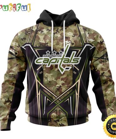 Personalized Nhl Washington Capitals Hoodie Special Camo Color Design All Over Print 3D Unisex Hoodie