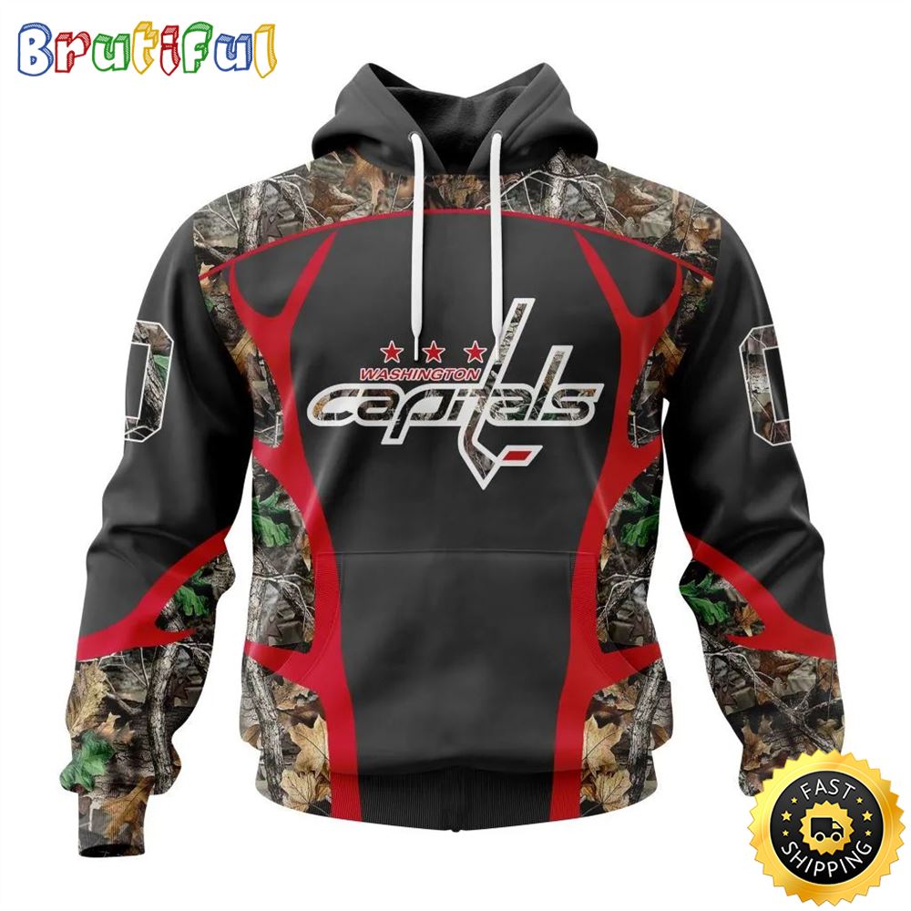 Personalized Nhl Washington Capitals Hoodie Special Camo Hunting Design All Over Print 3D Unisex Hoodie