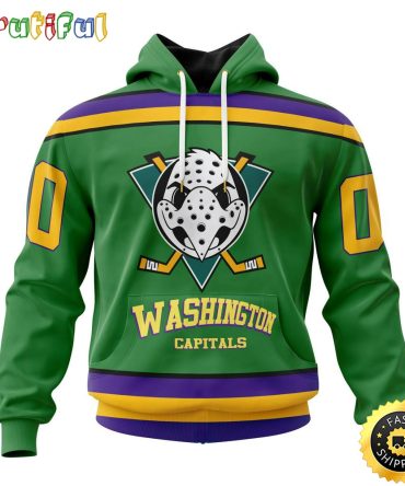 Personalized Nhl Washington Capitals Hoodie Specialized Design X The Mighty Ducks All Over Print 3D Hoodie Unisex Hoodie Tshirt