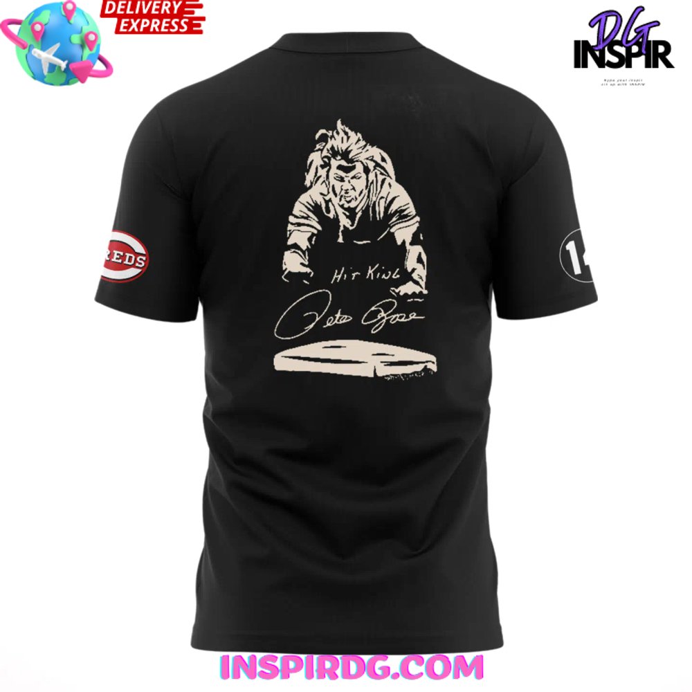 Pete Rose Cincinnati Reds Memorial Tribute T-Shirt - Image 3
