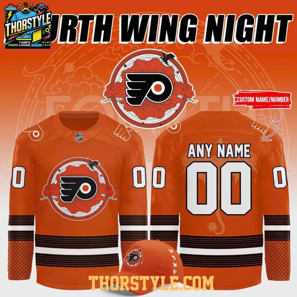Philadelphia Flyers 2026 Fourth Wing Night Personalized Hockey Jersey Orange