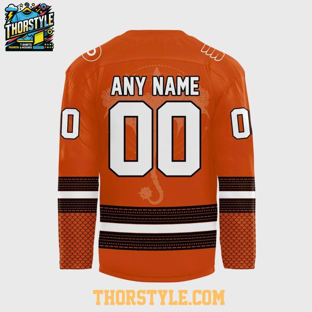 Philadelphia Flyers 2026 Fourth Wing Night Personalized Hockey Jersey Orange - Image 3
