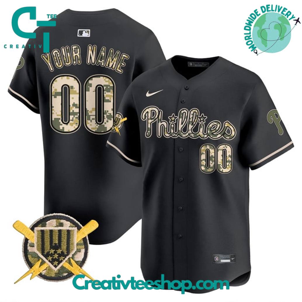 Philadelphia Phillies Armed Forces Day Personalized Baseball Jersey - Image 3