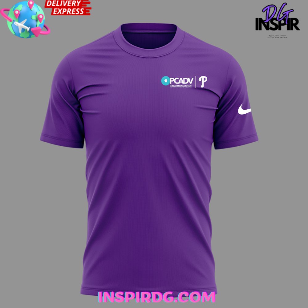 Philadelphia Phillies Domestic Violence Awareness T-Shirt - Image 2