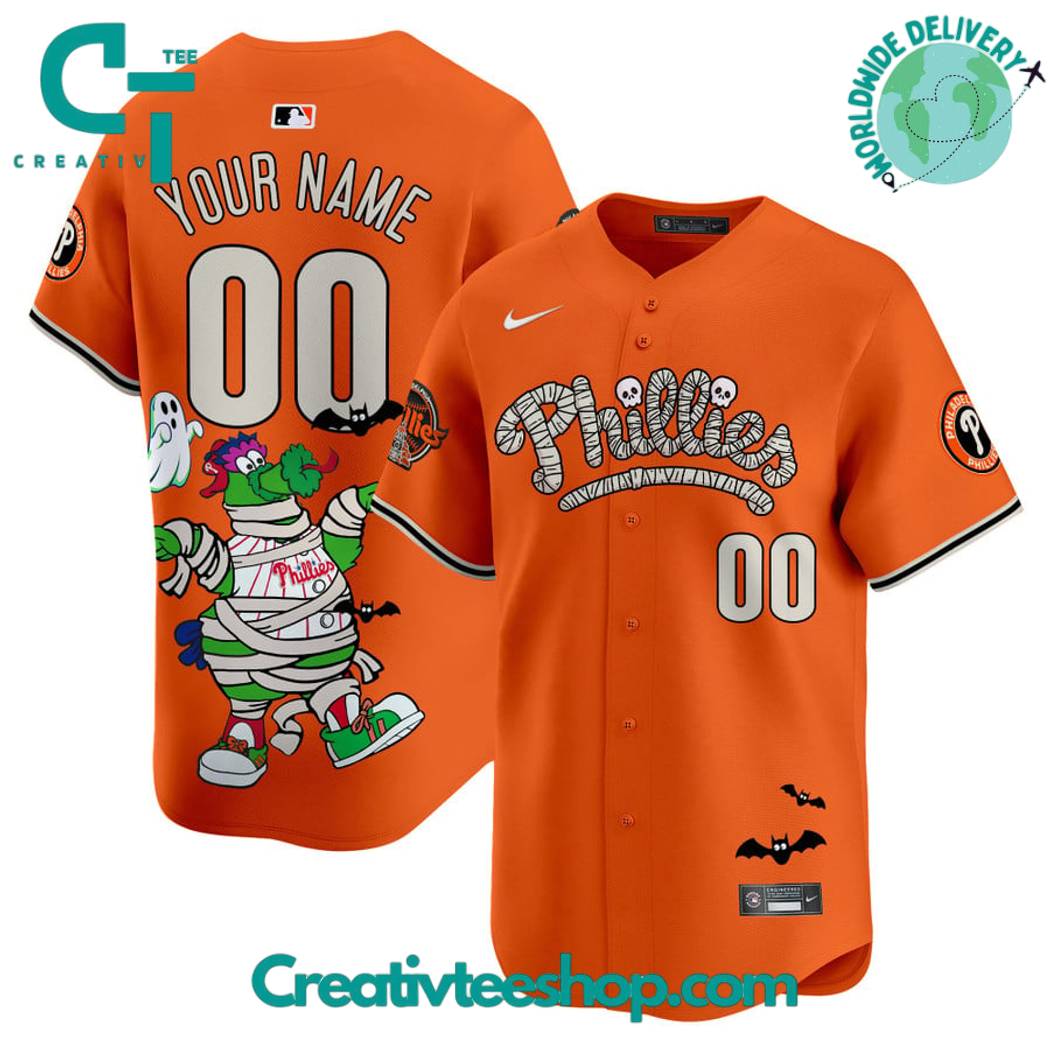 Philadelphia Phillies Phanatic Halloween Baseball Jersey - Image 2