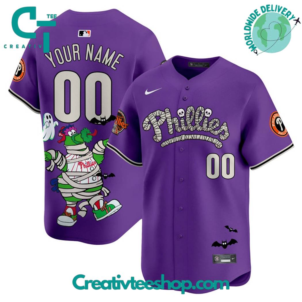 Philadelphia Phillies Phanatic Halloween Baseball Jersey - Image 4
