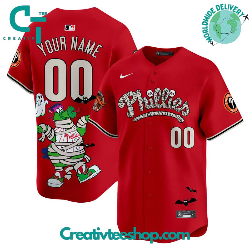 Philadelphia Phillies Phanatic Halloween Baseball Jersey - Image 5
