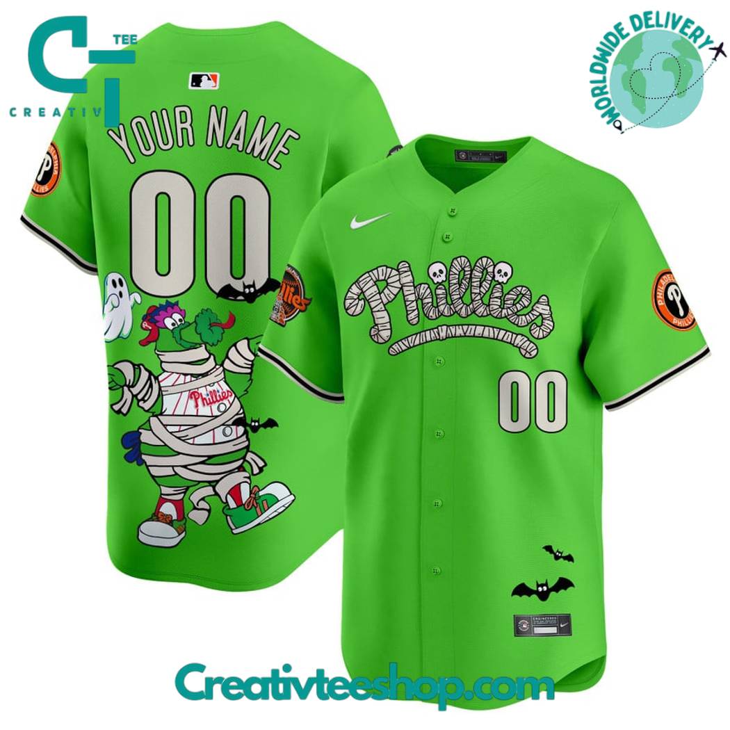 Philadelphia Phillies Phanatic Halloween Baseball Jersey - Image 6
