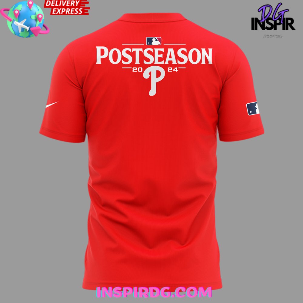 Philadelphia Phillies Red October 2024 Red T-Shirt - Image 3