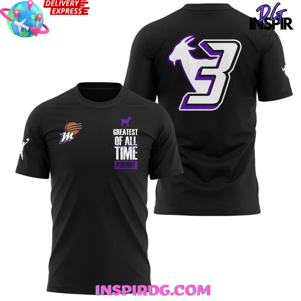 Phoenix Mercury Greatest Of All Time P3Riodt T-Shirt - Image 2